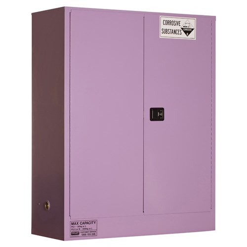 CORROSIVE SUBSTANCE STORAGE CABINET: METAL - 350L - 2 DOORS - 3 SHELVES